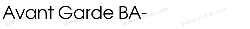 Avant Garde BA字体转换
